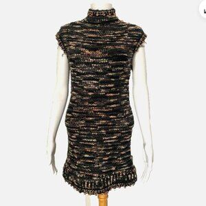 RARE Vintage Pre Fall 2004 CHANEL 04A Knit FR-36/38 Beaded Wool Sweater Dress